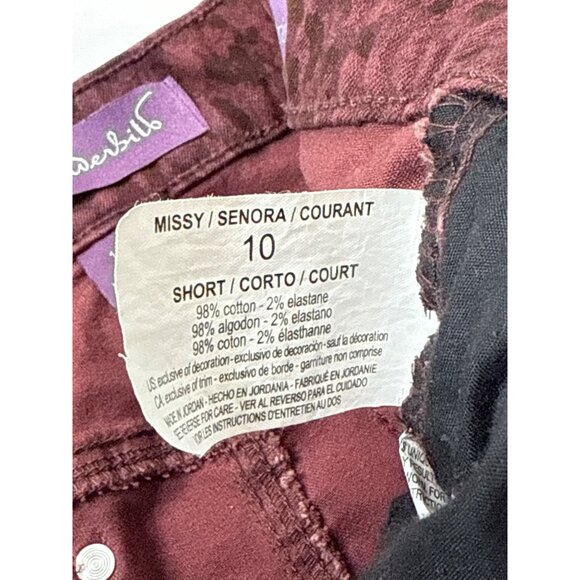 Gloria Vanderbilt Women’s Rail Straight Jeans Size 10 Short Leopard Print - Picture 5 of 10